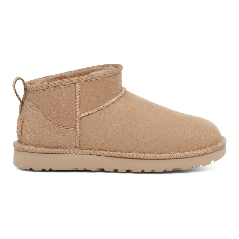 Stylish combat boots for women-UGG Women's Classic Ultra Mini Sand