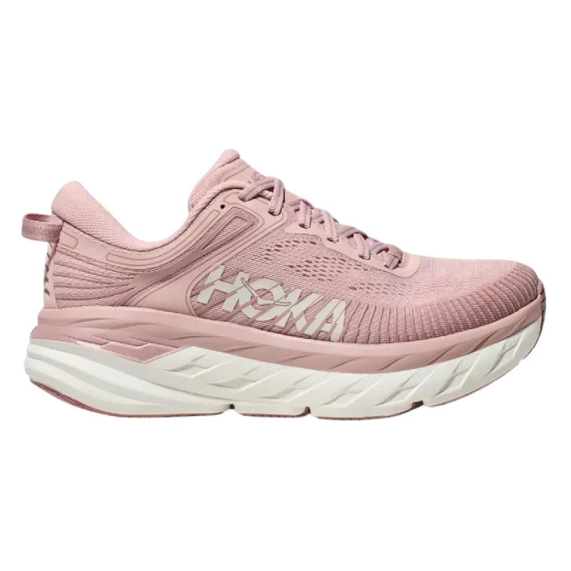 Designer flat sandals on discount-Hoka One One Women's Bondi 7 Peach Whip/White