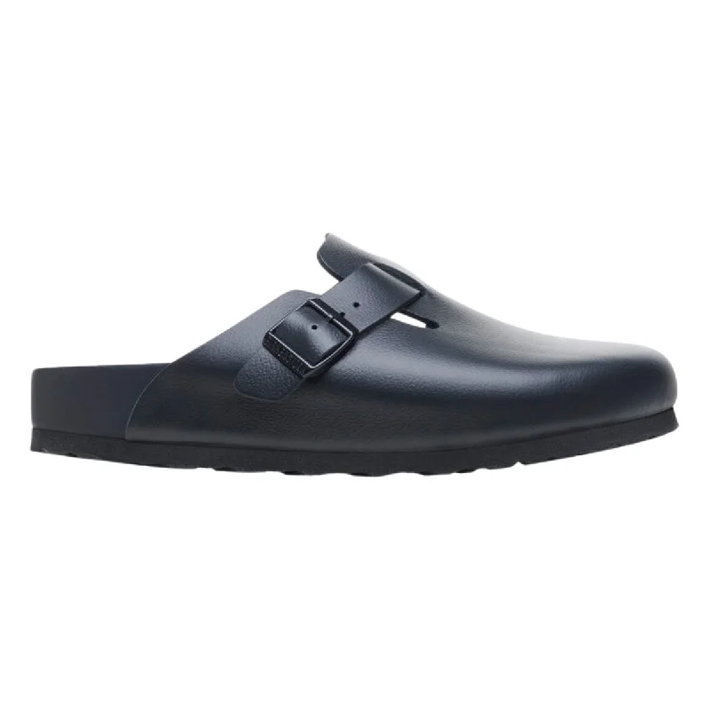 Casual slide shoes for summer-Birkenstock Women's Boston Exquisite Black Leather