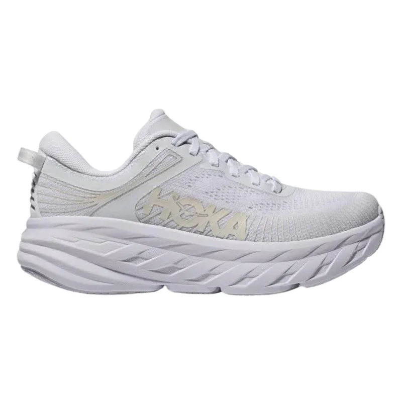 Chic kitten heels for parties-Hoka One One Women's Bondi 7 White/White