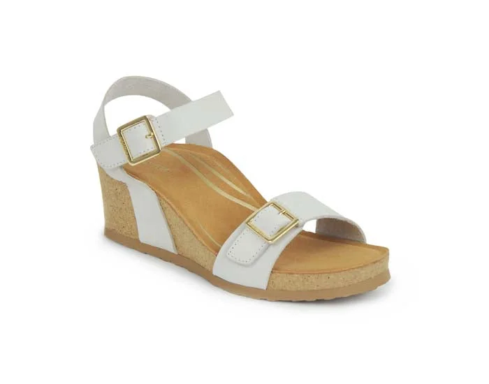 Casual espadrille wedges-Womens Aetrex Lexa in Ivory