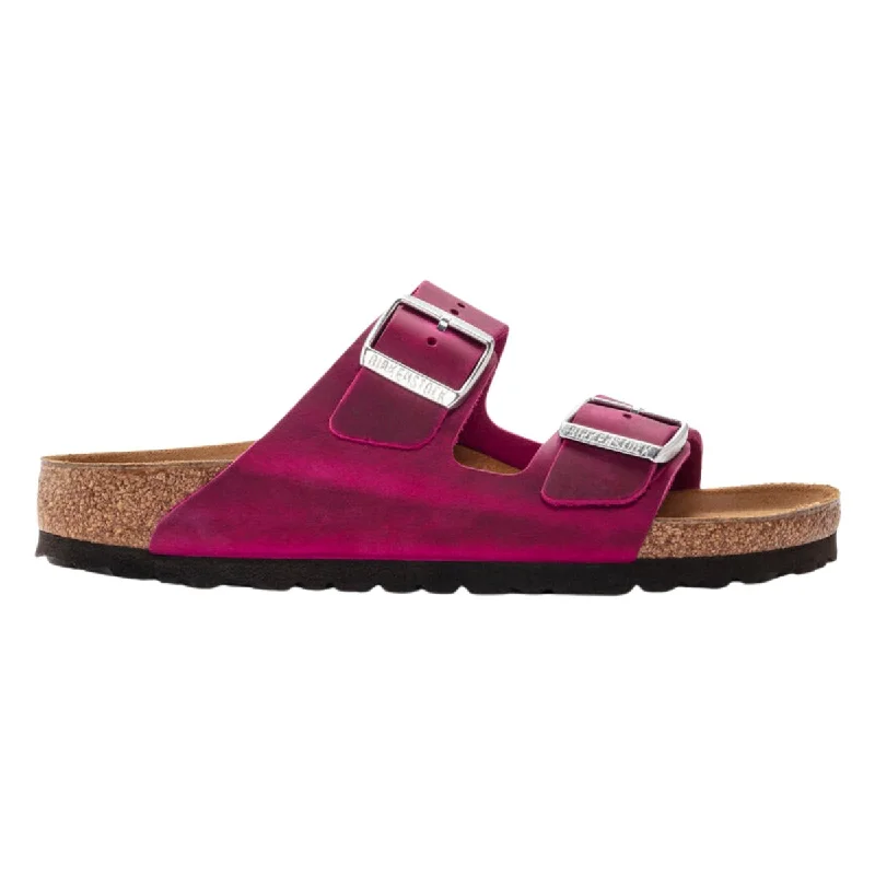 Cute ballet flats for daily wear-Birkenstock Women's Arizona Festival Fuchsia Oiled Leather