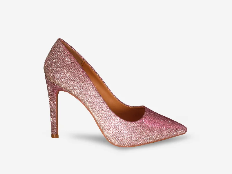 Stella – Pink- Silver Two-tone Court Heel