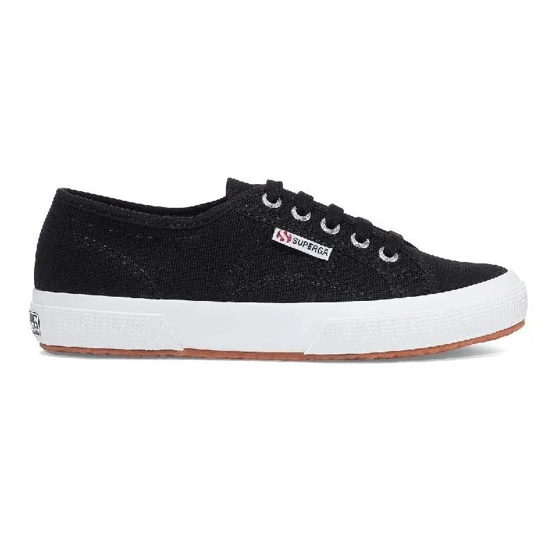 Casual espadrille wedges-Superga Women's 2750 Black Canvas