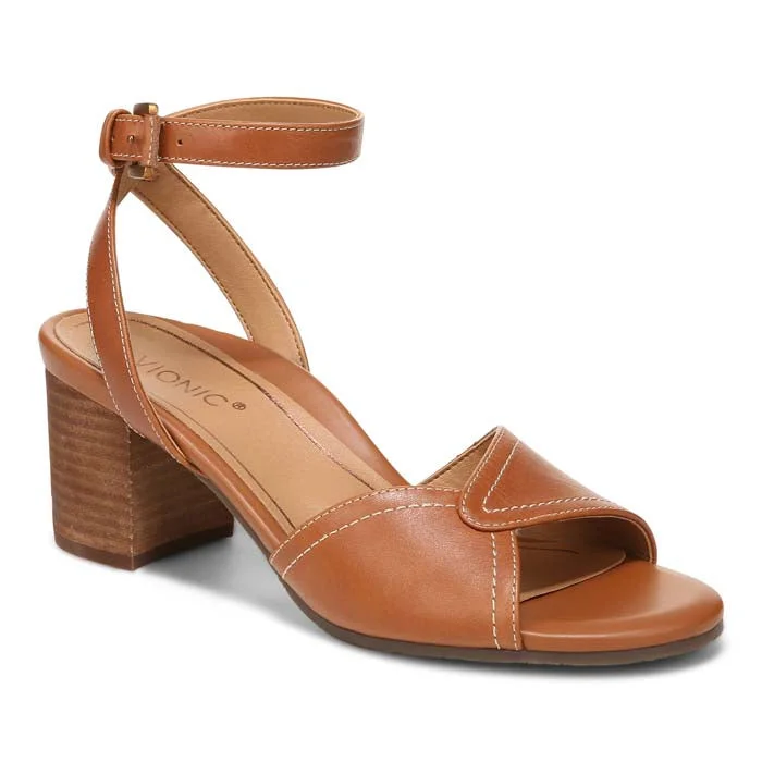 Casual flip-flop sandals-Womens Vionic Isadora in Tan