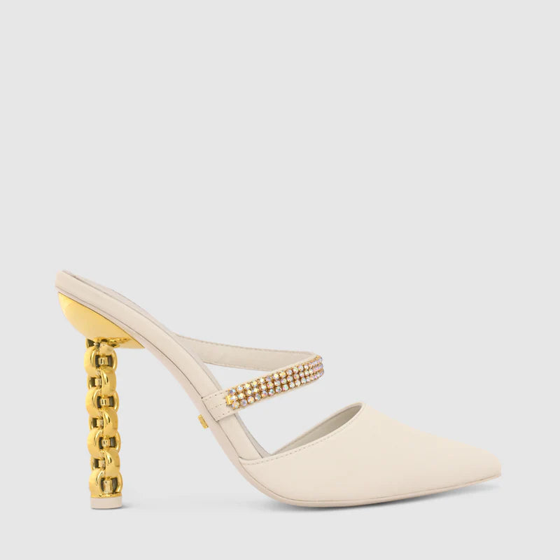 Affordable wedge heels for women-MADDY MULES BLANC / AB