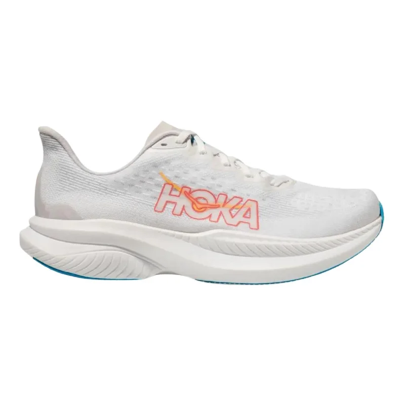 Chic pointed-toe flats-Hoka One One Women's Mach 6 White/Nimbus Cloud