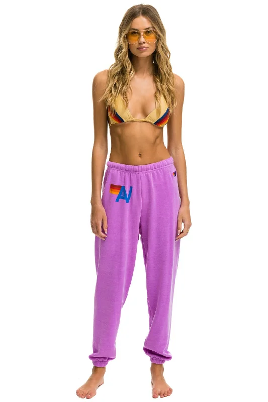 Designer jumpsuits under 100-LOGO SWEATPANTS - NEON PURPLE