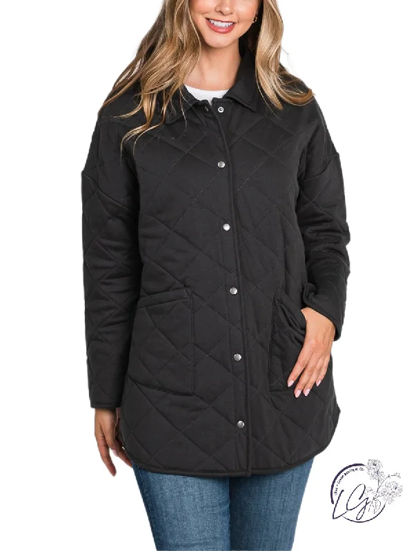 Trendy athleisure wear for women-Feathered Charm Long Parka