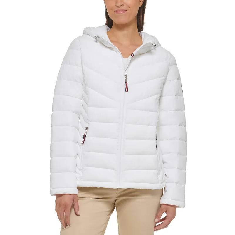 Trendy sweatpants for women-Tommy Hilfiger Womens Hooded  Parka Coat