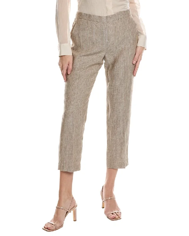 Luxury knit sweaters for women-Theory Treeca Linen Pant