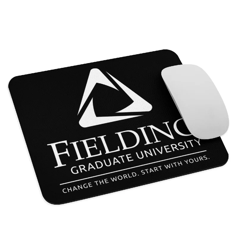 Elegant chiffon blouses for women-Mouse Pad - Black | Fielding Logo