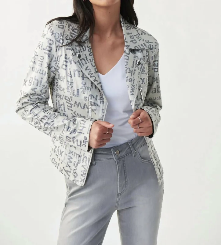 Casual ripped jeans for women-Champagne-Silver Jacket