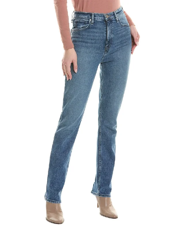 Luxury velvet pants for women-HUDSON Jeans Harlow Ultra High-Rise Moon Flower Cigarette Jean