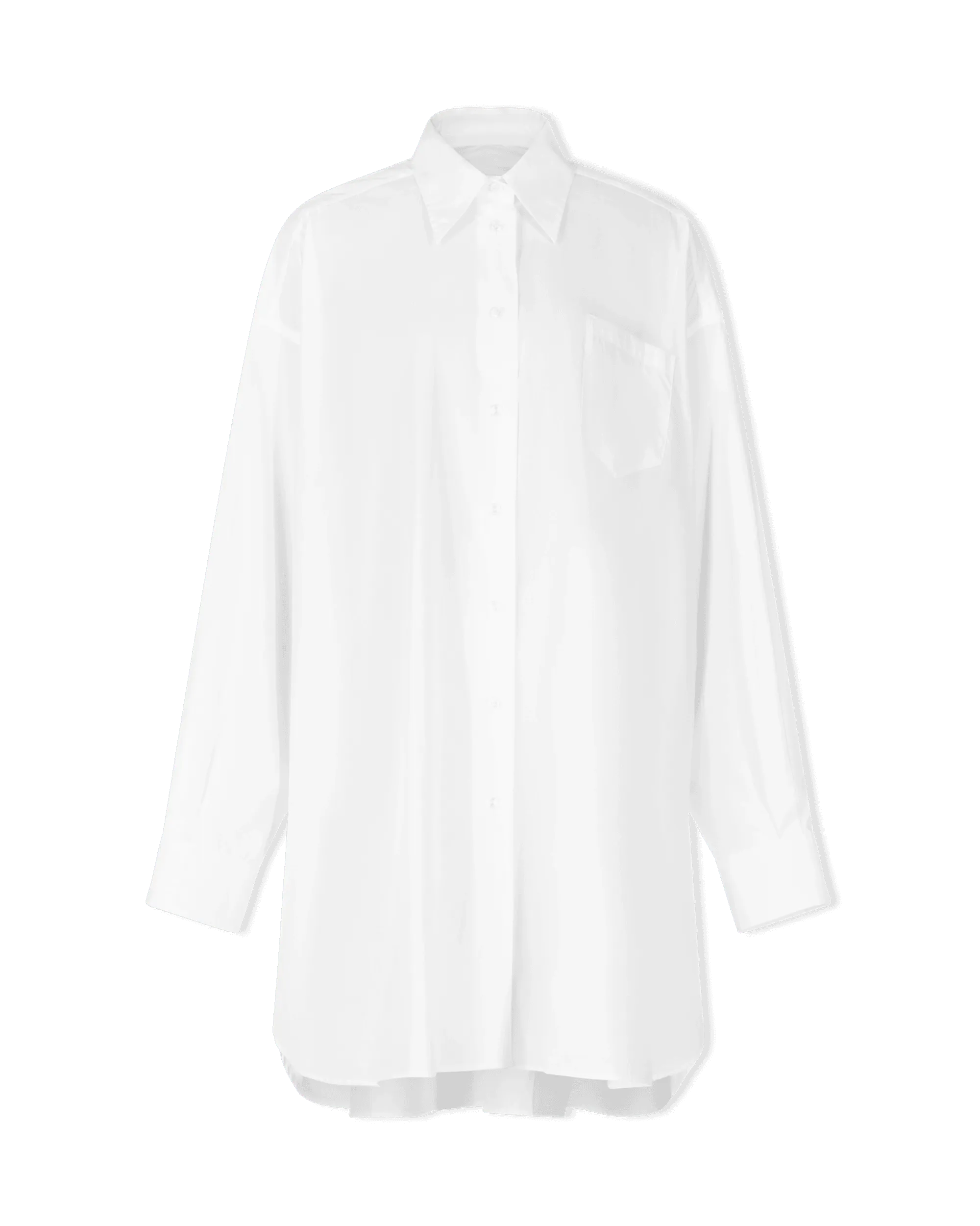 Soft cotton pajamas for women-Semi-Sheer Shirt Dress