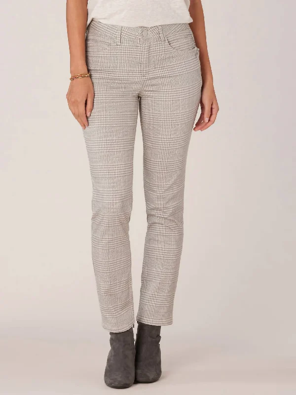 Chic tailored pants for work-Side Zip Vintage Skinny Pant In Grey Multi