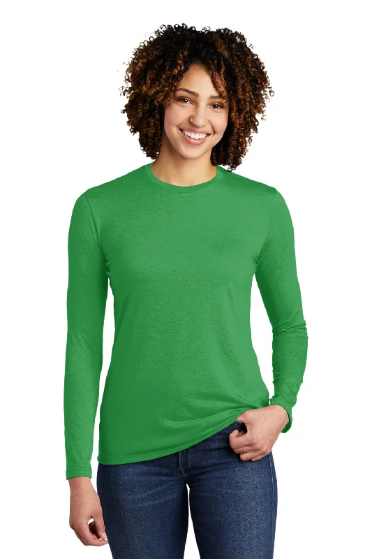 Trendy oversized shirts for women-Allmade Womens Long Sleeve Crewneck T-Shirt - Enviro Green