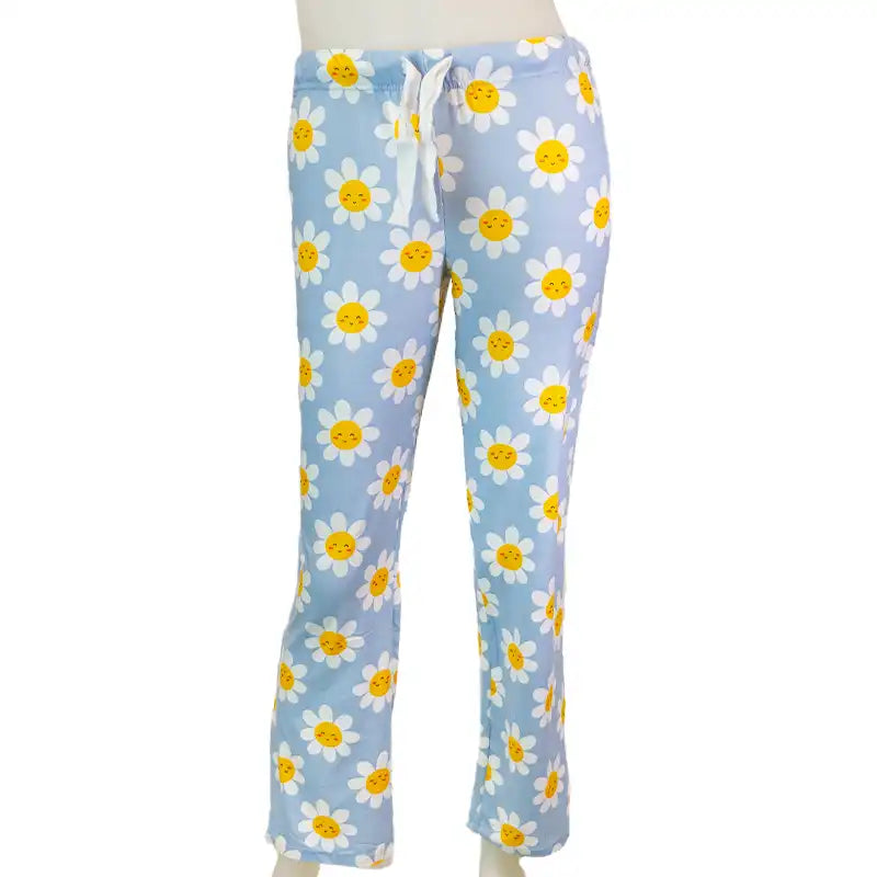 Casual t-shirts for women-DKR Women's Daisies Sleep Pants