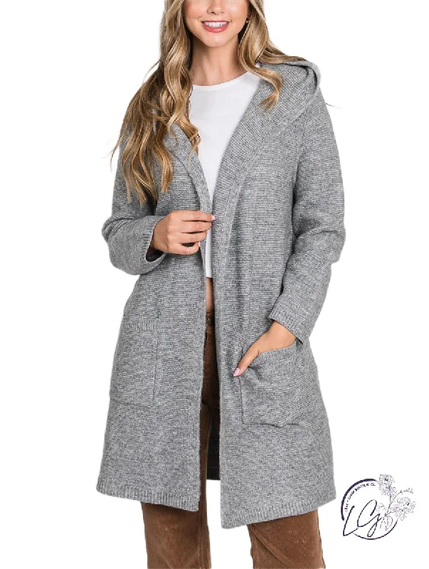 Casual joggers for women-Sleek Sweater Overcoat