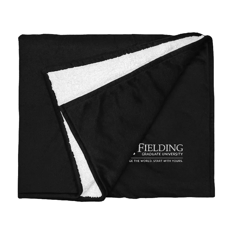 Cute floral skirts for spring-Premium Sherpa Blanket | Embroidered Fielding Logo