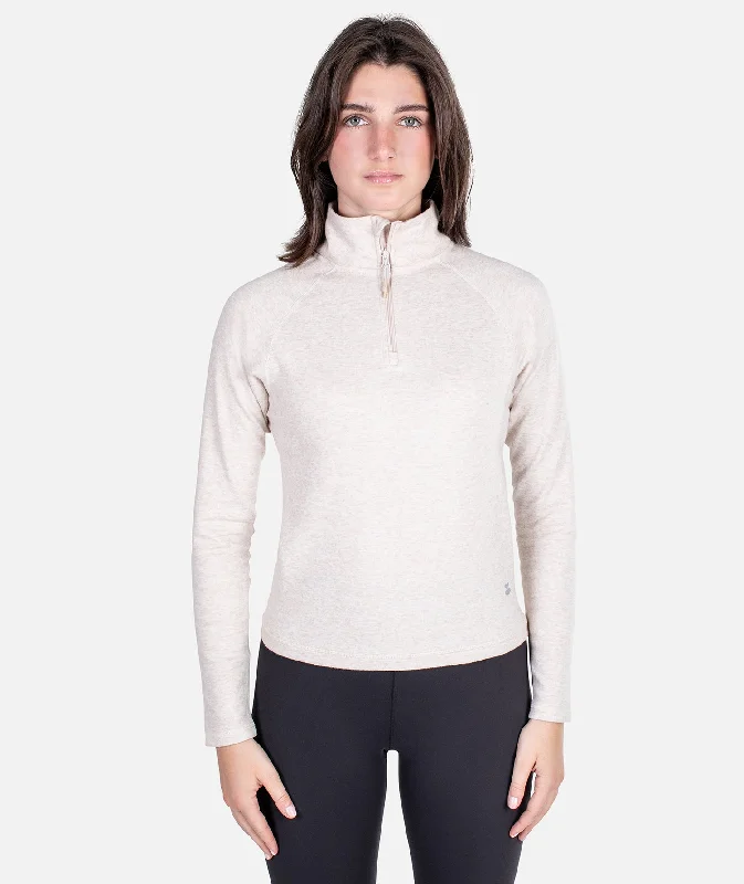 Casual turtleneck sweaters for women-Cranford Quarter Zip - Pumice