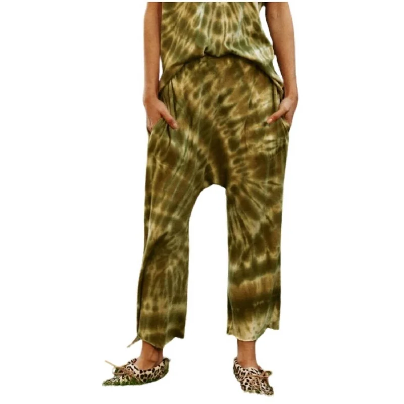 Luxury evening gowns in red-Jersey Tie Dye Sweatpant In Army