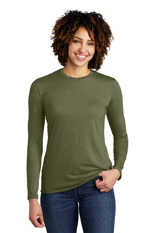 Chic tailored pants for work-Allmade Womens Long Sleeve Crewneck T-Shirt - Olive You Green