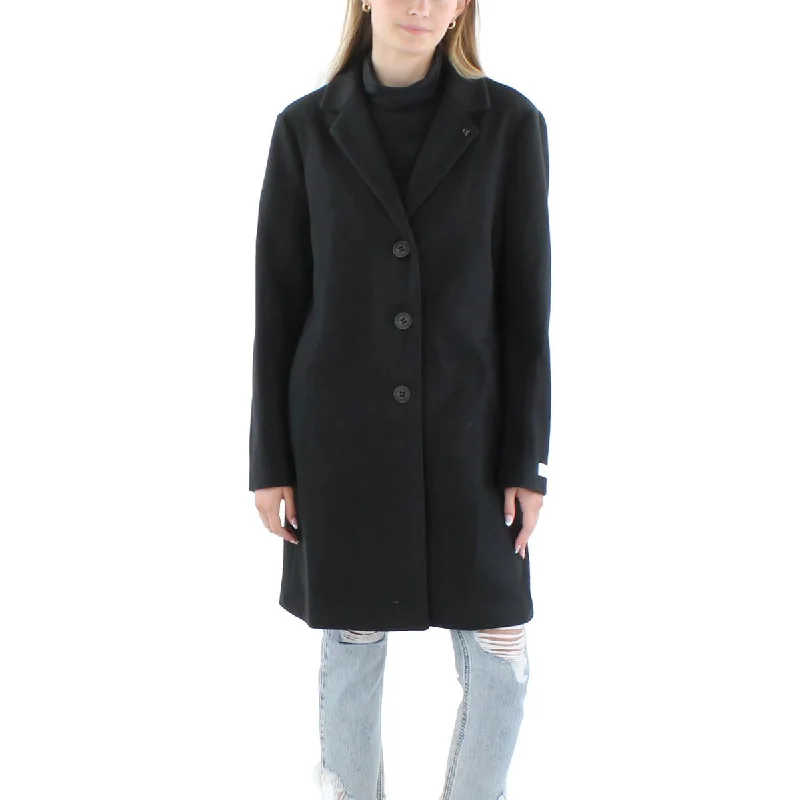 Stylish knit dresses for winter-Calvin Klein Womens Collar  Pea Coat