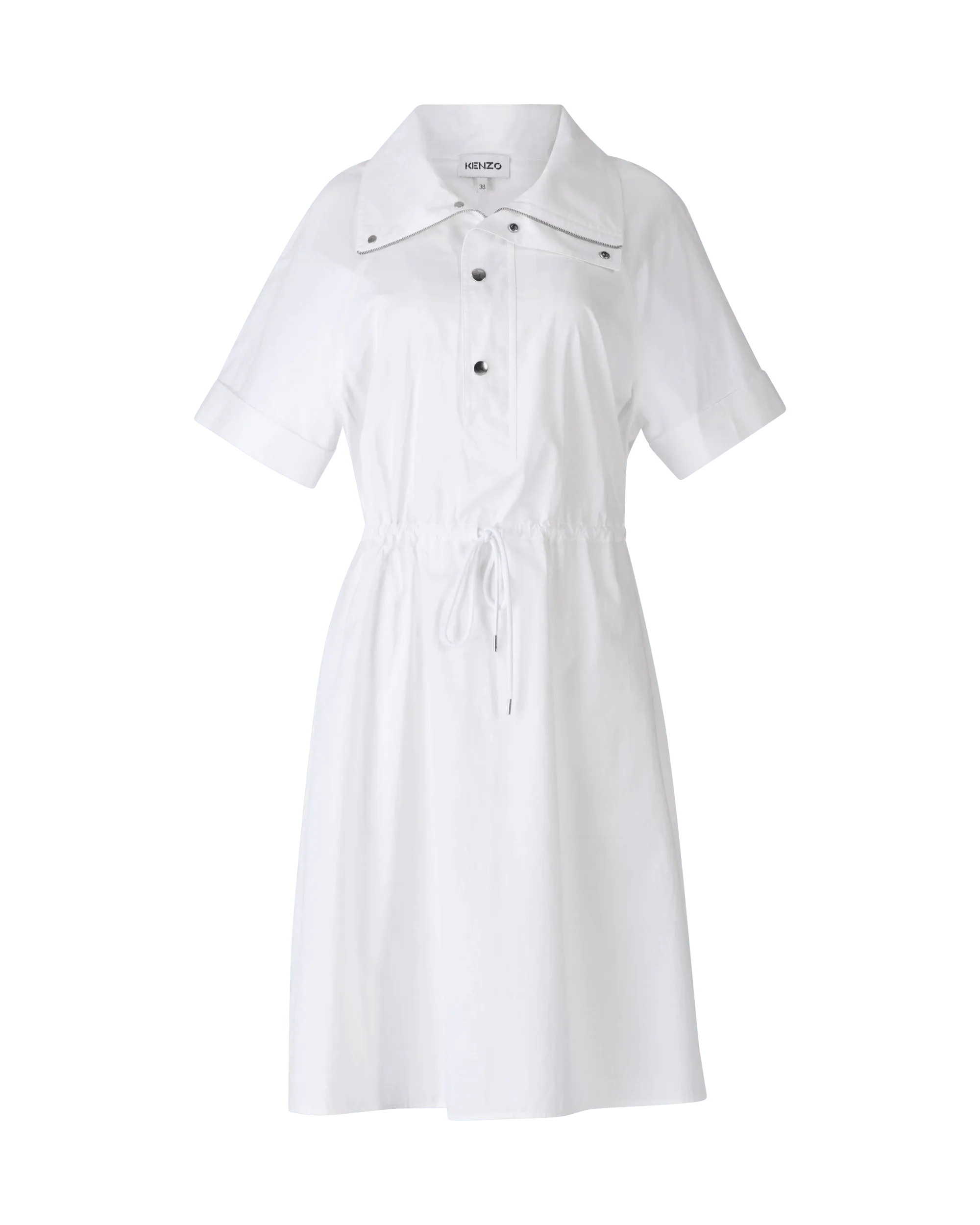 Vintage-inspired sundresses-Collared Cotton Shirt Dress