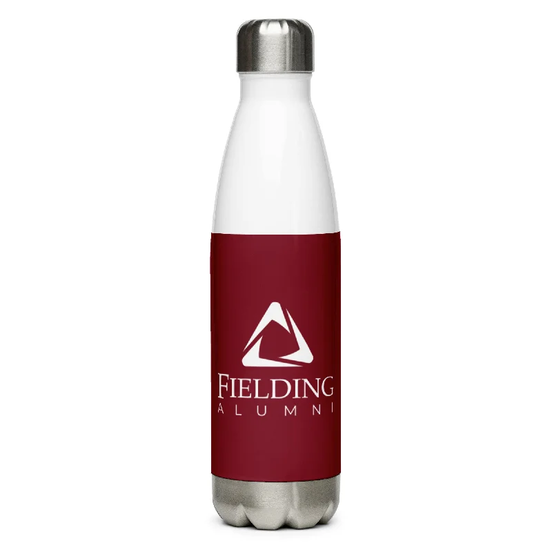 Trendy bomber jackets for fall-Stainless Steel Water Bottle - Merlot | Alumni Logo