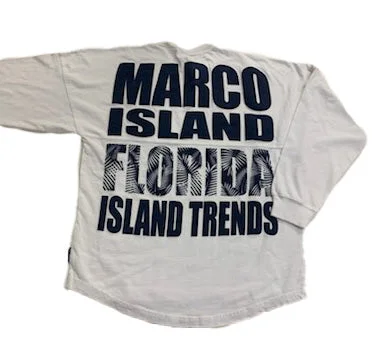 Designer sundresses under 50-Island Trends Marco Island Long Sleeve T-Shirt - White