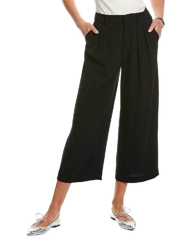 Casual joggers for women-alice + olivia Pompey High-Rise Gaucho Pleat Pant