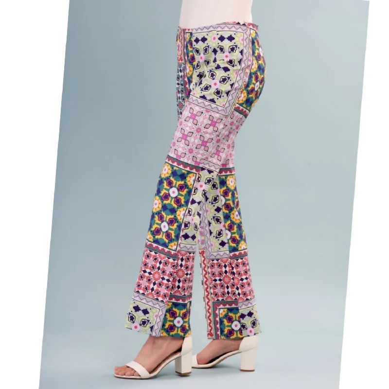 Stylish trench coats for women-Patchwork Pant In Multi