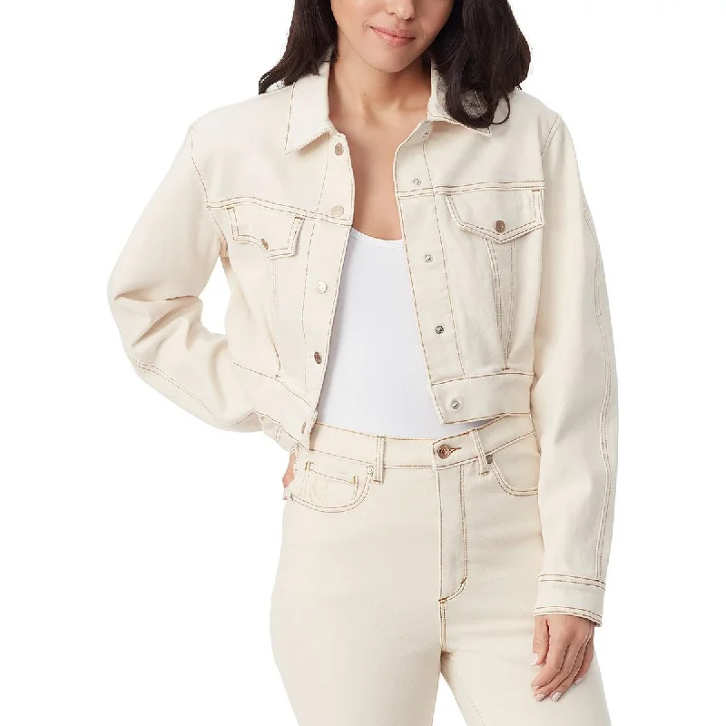 Elegant evening tops with lace-Gloria Vanderbilt Womens Cropped Trucker Denim Jacket