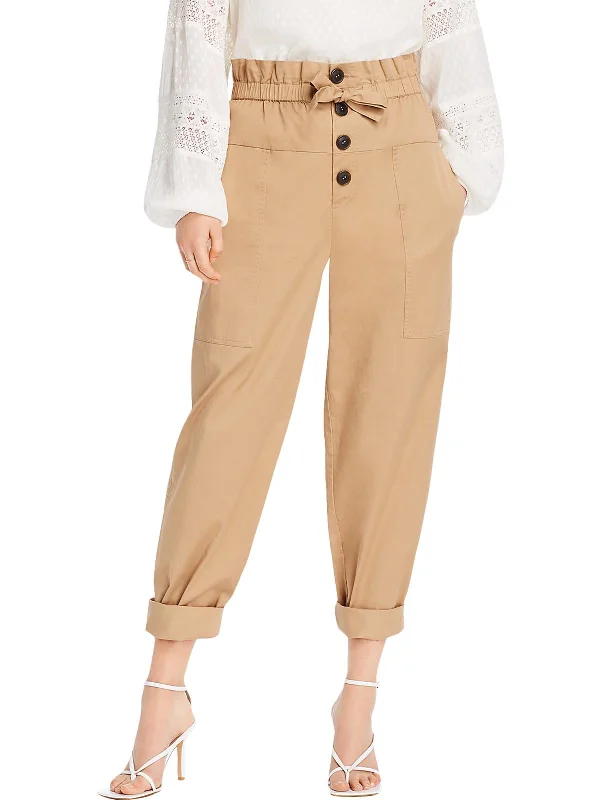 Designer blazers for office wear-Lola Womens Cropped Wide Leg Pants