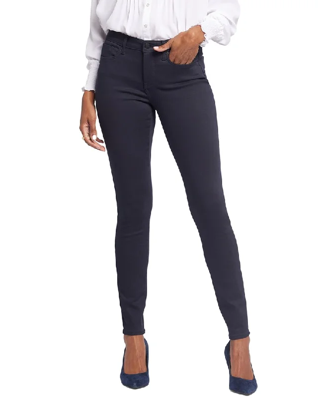 Affordable denim overalls for women-NYDJ AMI Dark Rinse Skinny Leg Jean