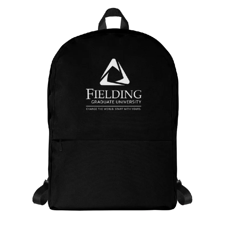 Vintage-inspired sundresses-Backpack - Black | Fielding Logo