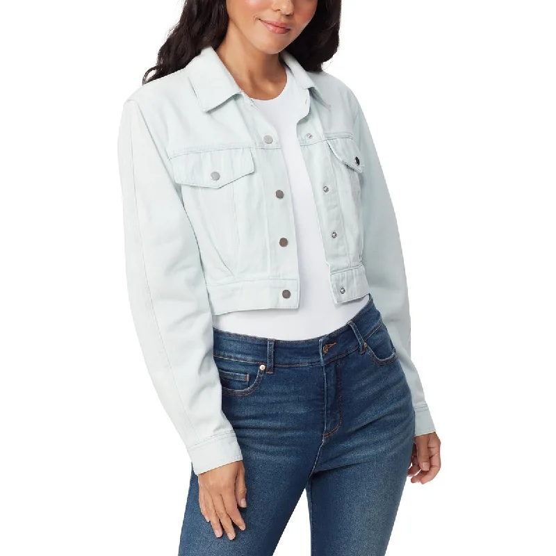 Trendy oversized coats for winter-Gloria Vanderbilt Womens Crop Denim Denim Jacket