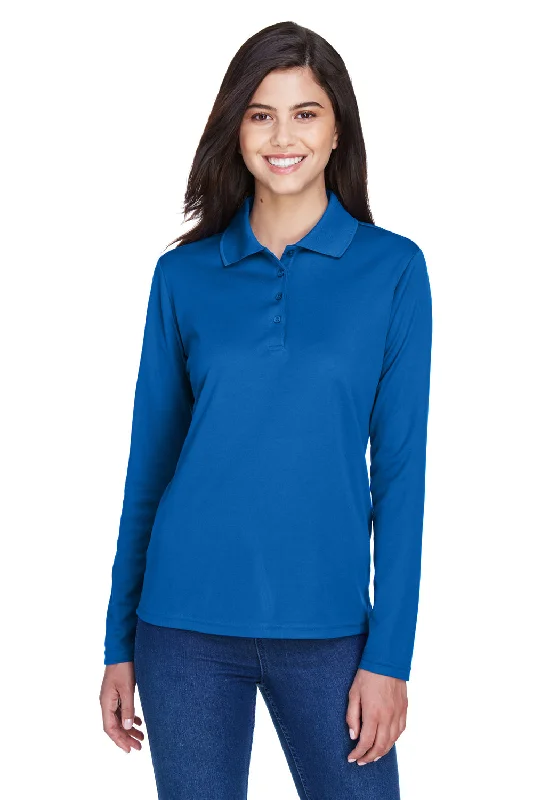 Designer cocktail dresses on sale-Core 365 Womens Pinnacle Performance Moisture Wicking Long Sleeve Polo Shirt - True Royal Blue