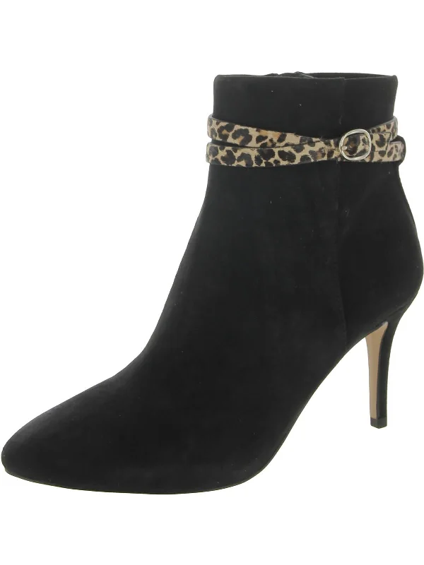 Trendy over-the-knee suede boots-Kami Womens Suede Stiletto Ankle Boots