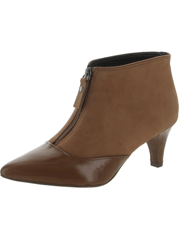 Soft suede pumps for women-Riverside Womens Nubuck Heels Booties