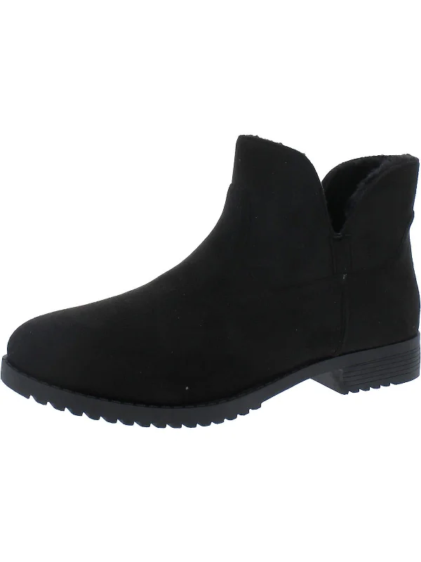 Casual slip-on sneakers for women-Womens Ankle Round Toe Ankle Boots