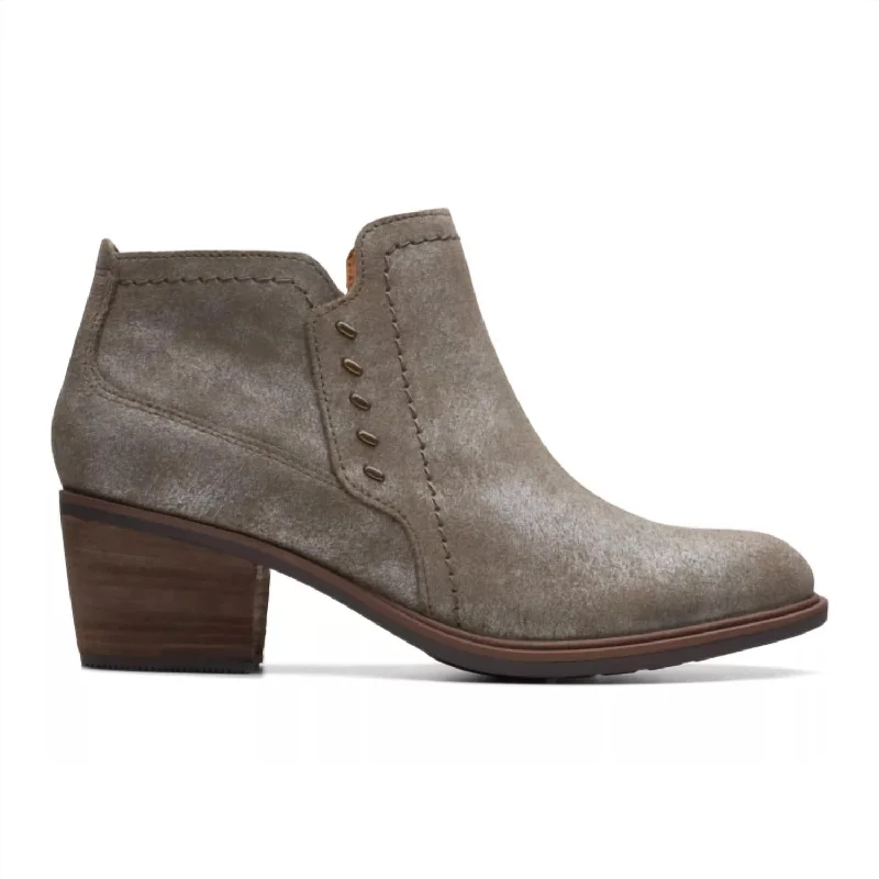 Designer high heels for women-Women's Neva Lo Booties In Taupe Metallic