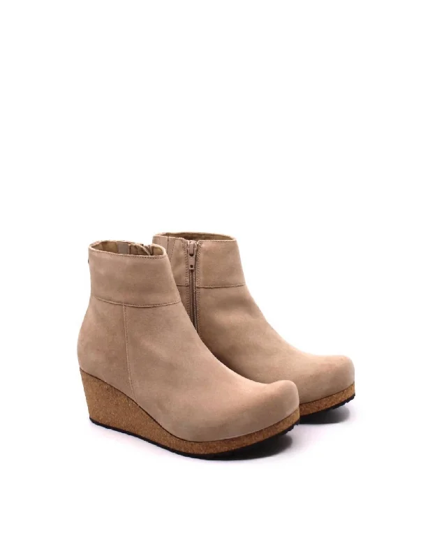 Trendy white platform sneakers-Women's Papillio Ebba Booties In Warm Sand Narrow