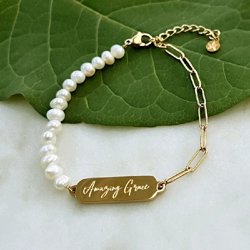 Luxury emerald necklaces for women-"Amazing Grace" Pearl Bracelet, China