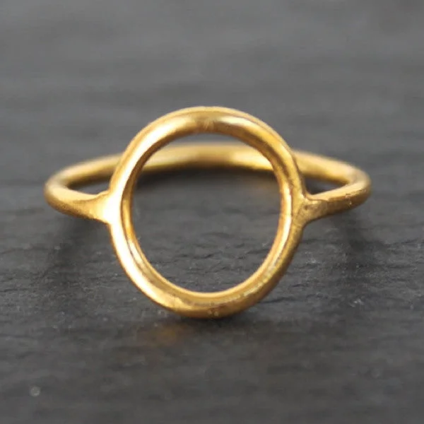 Designer statement necklaces on sale-Infinity Ring - 24k Gold Dipped Ring