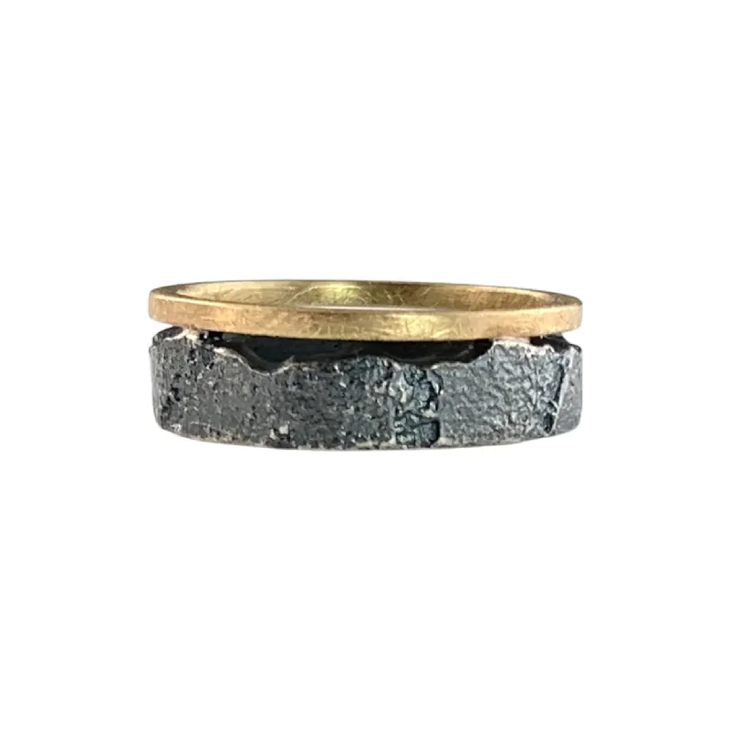 Chic minimalist rings for women-Skyline Band