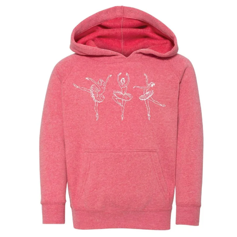 Soft velvet tops for evening-Ballerinas Hooded Sweatshirt