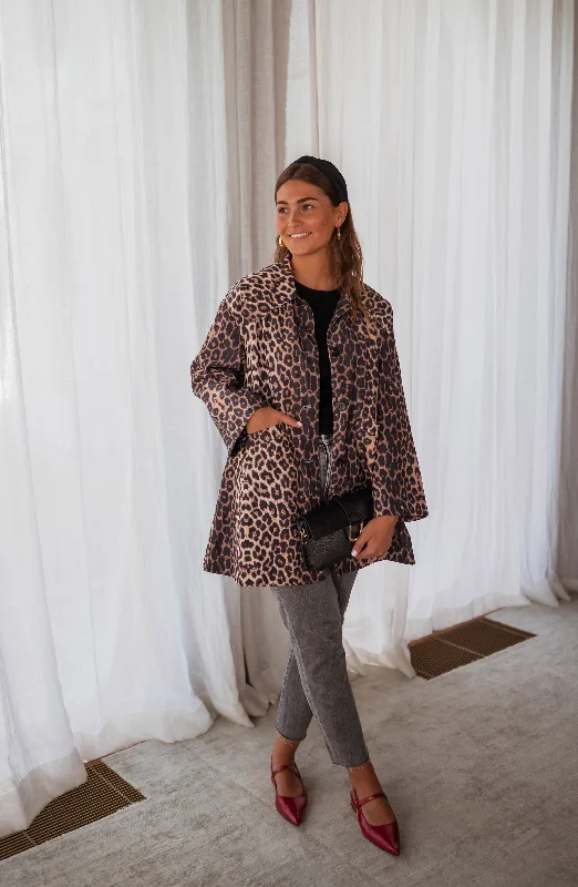 Stylish cardigans for fall-Leopard Neyla Jacket