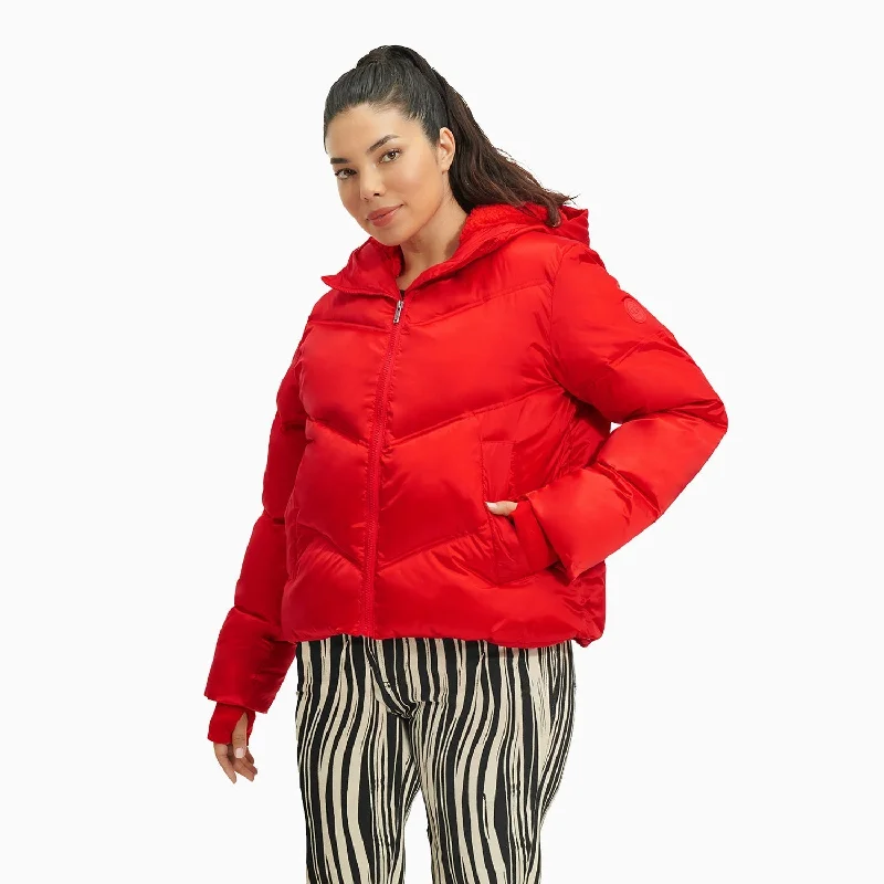 Designer cocktail dresses on sale-Women's Ronney Cropped Puffer Jacket